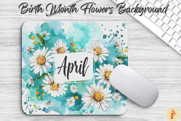 April Birth Month Flowers Background