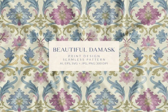 Beautiful Damask Antique Arabesque