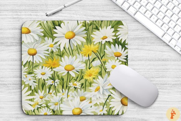 Beautiful Watercolor Daisies Background