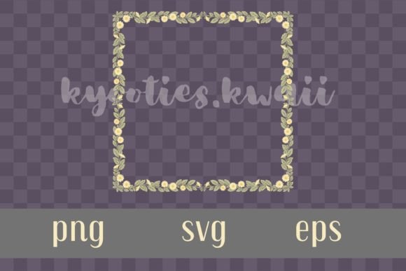 Daisy Art Nouveau Square Frame