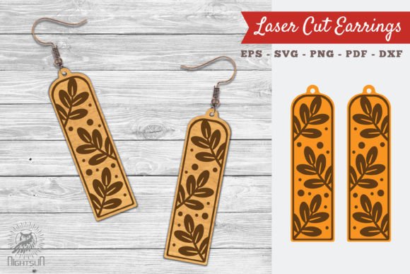 Floral Laser Cut Earrings SVG 1