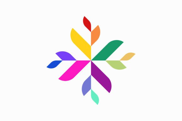 Flower Geometric 4 Sides Logo