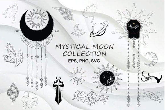 Hand Drawn Mystic Celestial Bundle