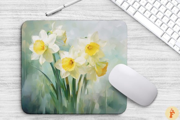 Impressionist Daffodil Flower Background