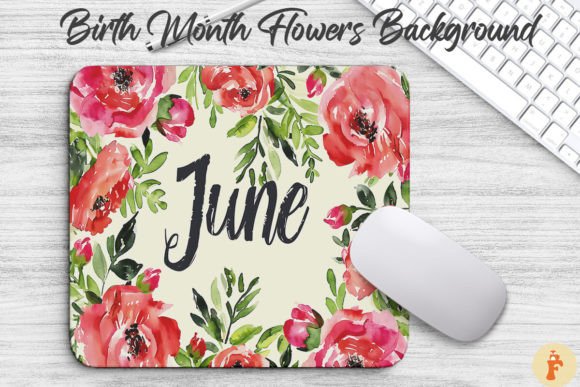 June Birth Month Flowers Background