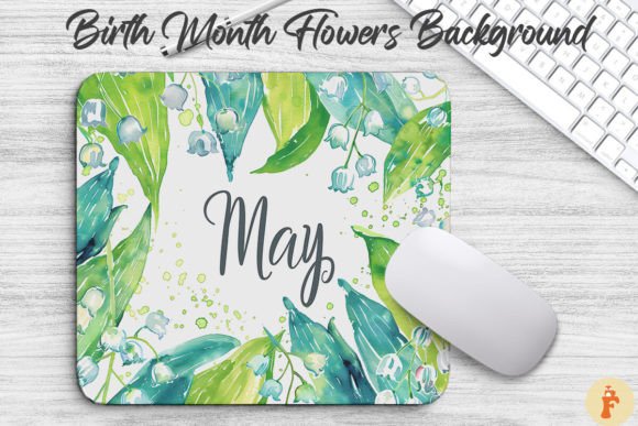 May Birth Month Flowers Background