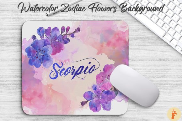 Scorpio Zodiac Flowers Background