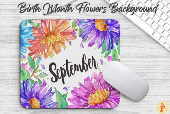 September Birth Month Flowers Background