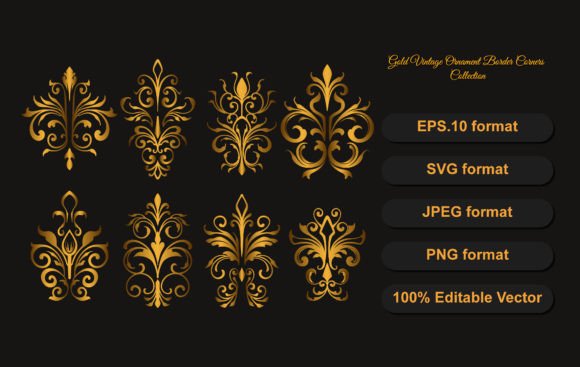 Victorian Floral Ornamental Borders